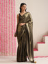Black Gold Saree with Blouse Fabric