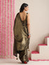 Black Gold Saree with Blouse Fabric