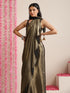 Black Gold Saree with Blouse Fabric