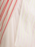 White and Dual Neon Green Pink Impression Georgette Saree with Blouse Fabric