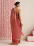 Red Magic Saree – Metallic Chiffon with Lace Edge & Matching Blouse Fabric