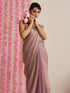 Lilac Dual Shade Metallic Chiffon Saree with Lace Edge