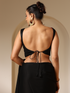 Little Black Blouse with Pink Lining