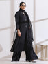 1 Pc Dupatta - Black Glass Tissue Dupatta