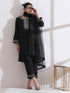1 Pc Dupatta - Black Glass Tissue Dupatta