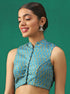 Ikat Printed Back Eye Blouse