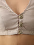 Classic Ecru Kundan appliques Short Sleeve Blouse