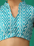 Jade Print Cap Sleeve Blouse