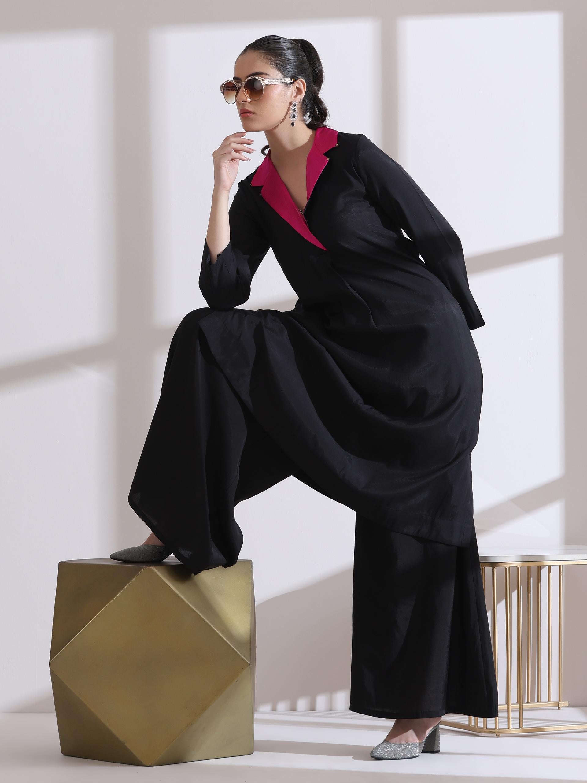 1 Pc Airskin Black Palazzo Pant