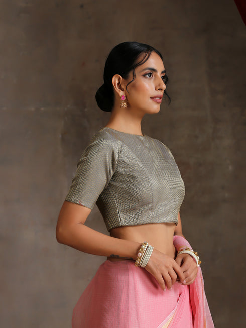 Blouse - Grey Jacquard