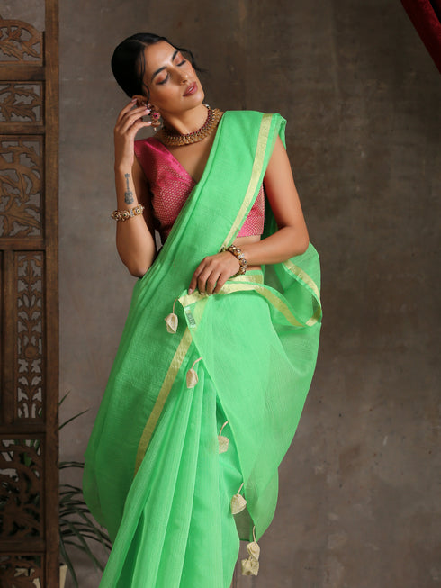 Blouse - Pink Jacquard Sleeveless
