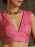 Blouse - Pink Jacquard Sleeveless