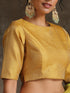 Blouse - Yellow Jacquard with Side Slit