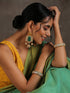 Blouse - Yellow Embroidered with Sequins Sleeveless