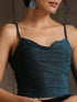 Blue Moon High Stretch Knit Blouse