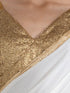 Majestic Cream Satin Saree with Gold Lace