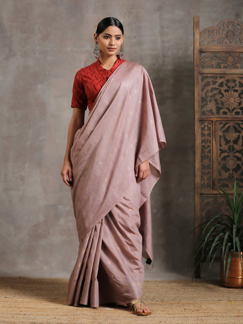 Hazel Silk Blend Handloom Saree
