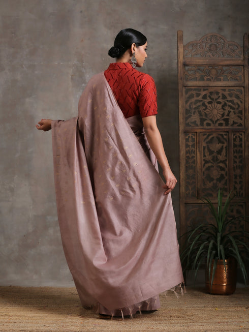 Hazel Silk Blend Handloom Saree