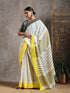 Daisy white Handloom Saree