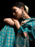 Vishesh Firoza Saree with Blouse Fabric