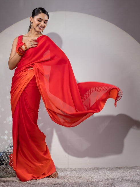 Who What Wear Infinity Saree with Blouse Fabric