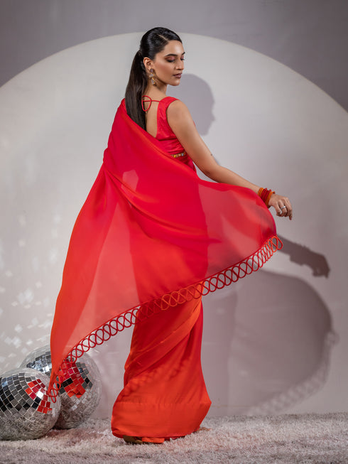 Who What Wear Infinity Saree with Blouse Fabric