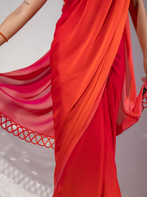 Who What Wear Infinity Saree with Blouse Fabric