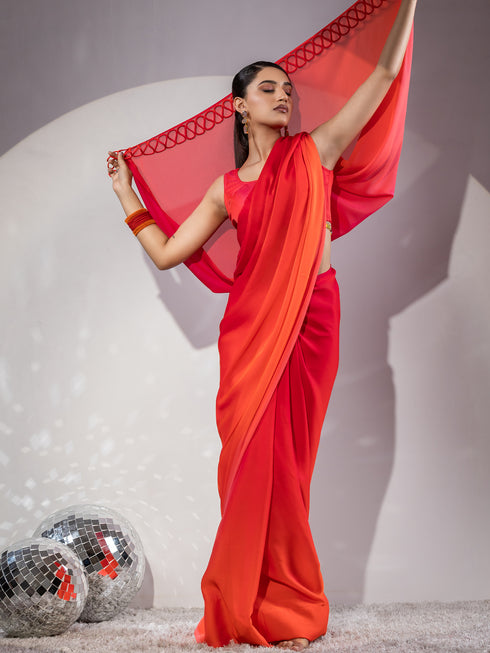Who What Wear Infinity Saree with Blouse Fabric