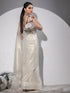 Royal Affair White Gold Organza Saree with Embroidered Blouse Fabric
