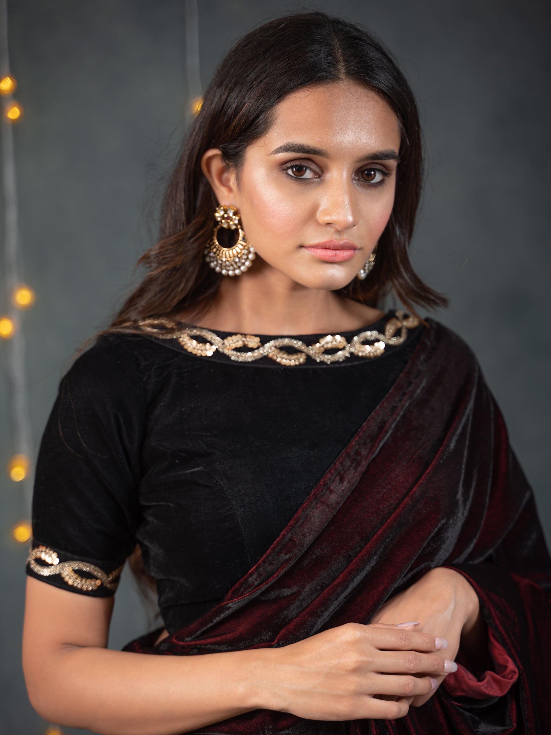 Velvet Black Blouse