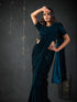 Velvet Peacock Feather Saree
