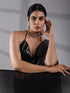 Dual Shade Grey Shimmer Silver Chiffon Saree