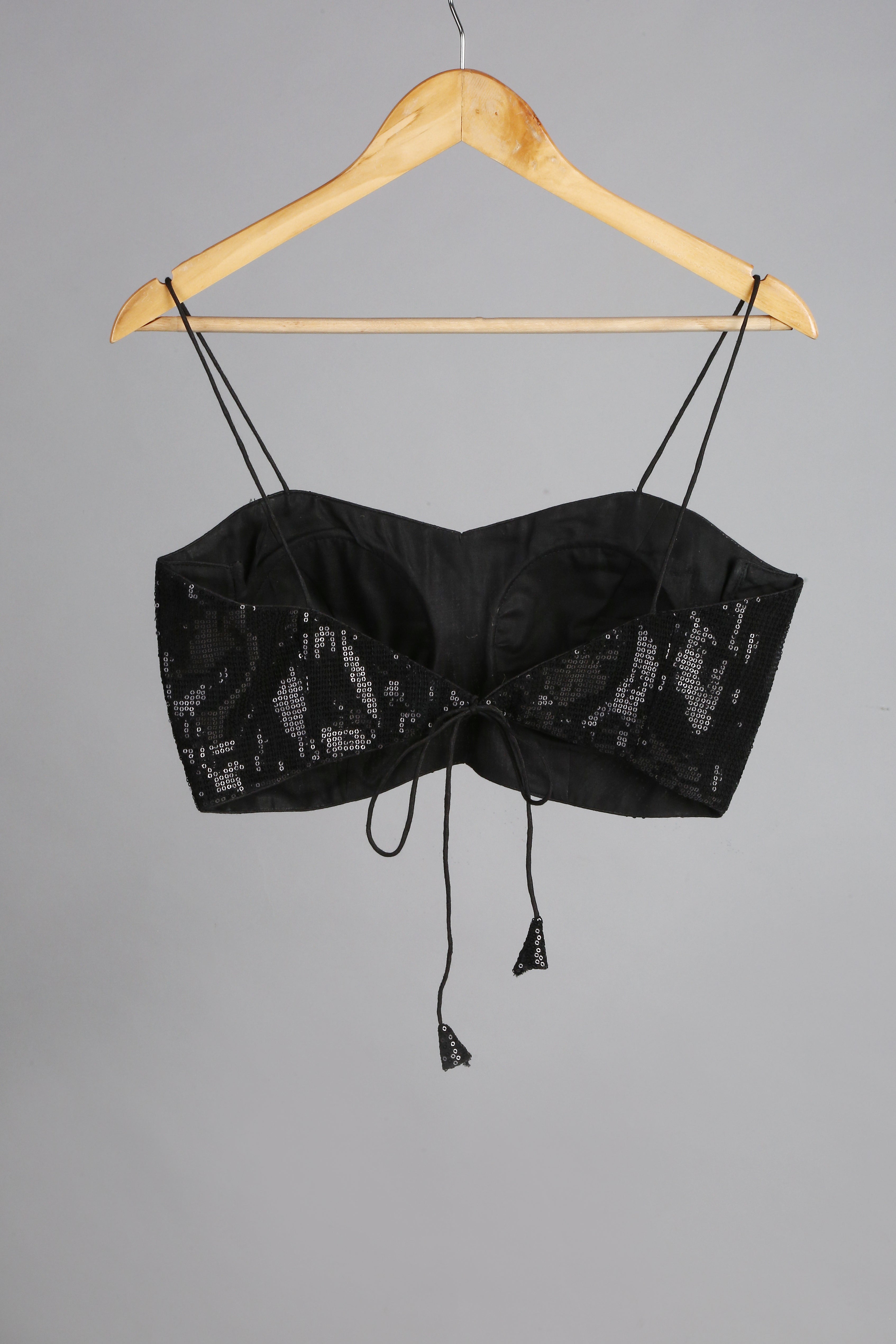 Blouse - Black Sequin Bustier