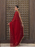 Regal Red Sequin Saree with Blouse Fabric