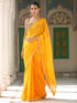 Yellow Sparkle Saree with Gold Sequins & Embellished Blouse fabric