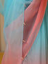 Tropical Pink and Blue Organza Ombre Saree