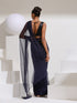 Diamonte Blue Chiffon Saree
