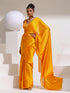 Yellow Shark Butter Chiffon Saree with Beads and Embroidered Blouse Fabric