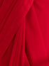 Ferrari Red Georgette Saree with Red Posh Border & Blouse Fabric