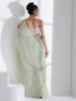 Macha Georgette Saree with Lace and Iridescent Sequin Blouse Fabric