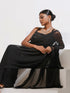 Diamonte Spell Bound Black with Silver Chiffon Saree