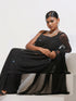 Diamonte Spell Bound Black with Silver Chiffon Saree