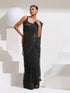 Diamonte Spell Bound Black with Silver Chiffon Saree