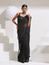 Diamonte Spell Bound Black with Silver Chiffon Saree