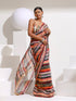 Metropolitan Chiffon Saree with Hanging Gold Lace and Self Blouse Fabric