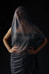 Dual Shade Grey Shimmer Silver Chiffon Saree