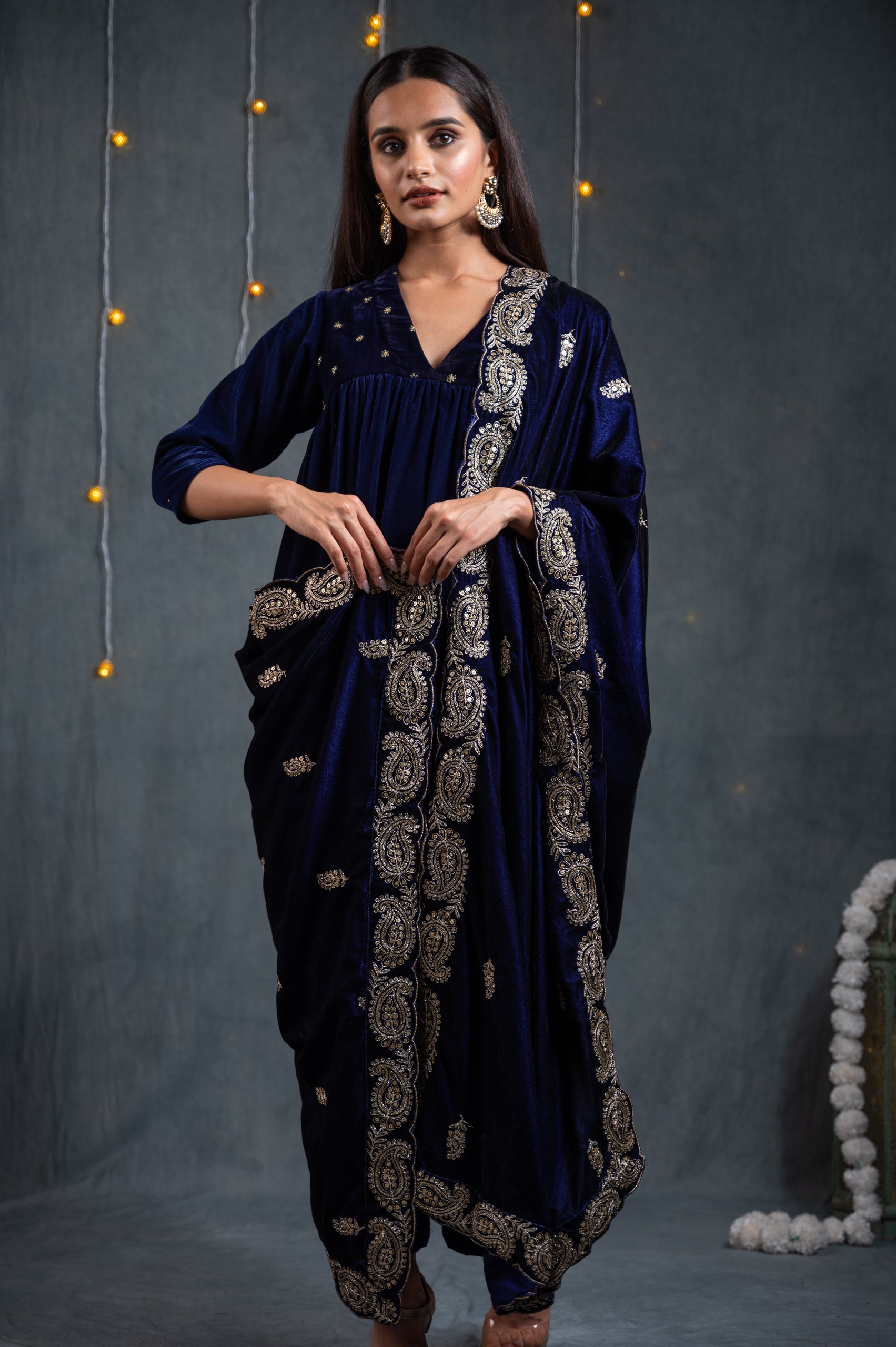 Velvet Blue Shawl
