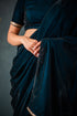 Velvet Peacock Feather Saree