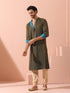 Reversable Grandeur Blue and Grey Kurta with Snaps