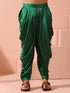 Emerald Green Satin Dhoti